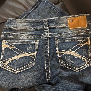 296 Silver Jeans Co. Tuesday Distressed Bootcut Jeans | Size 25x33